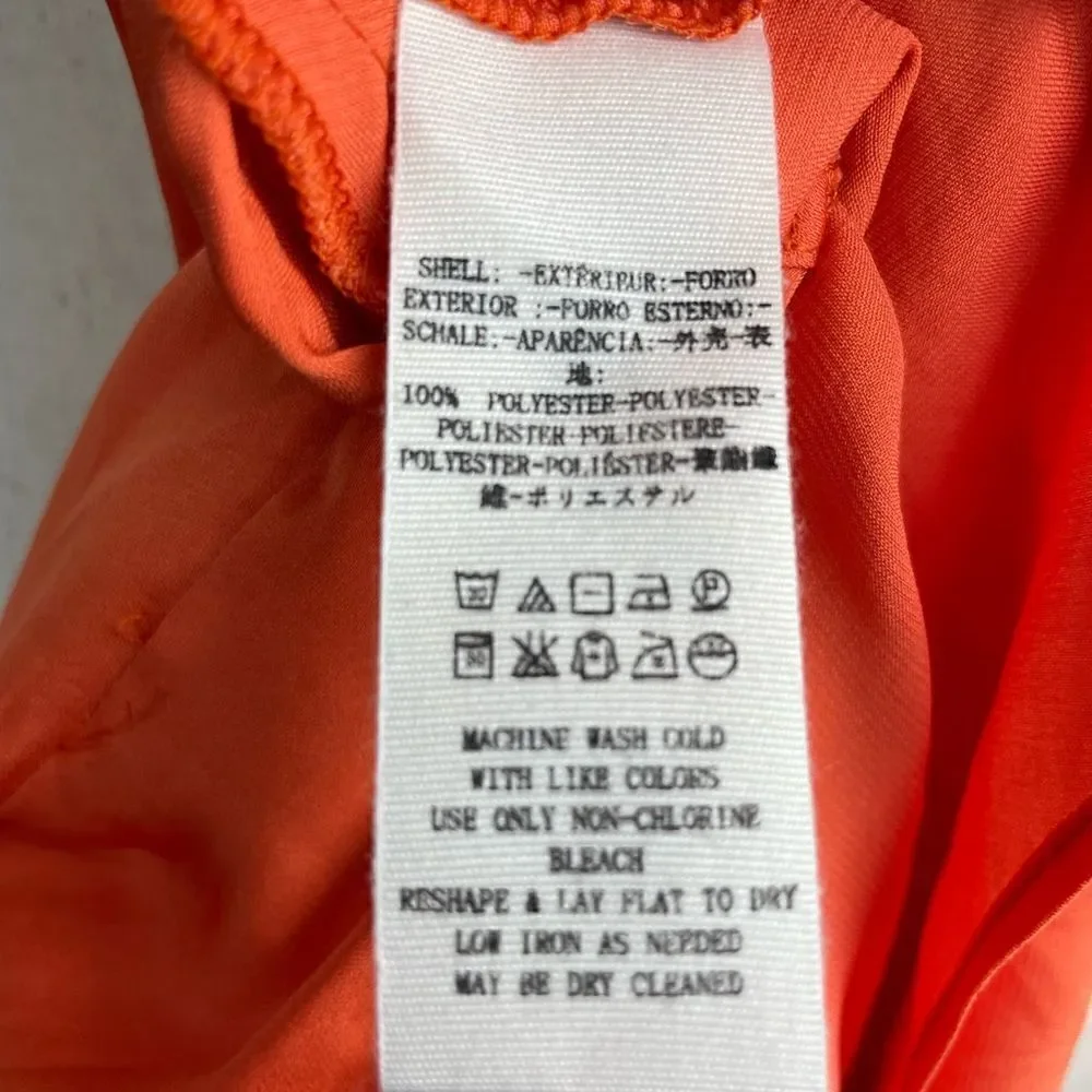 NWOT Free People Orange Midi Skirt Size 2